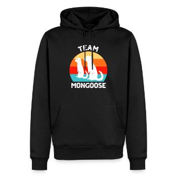 Suricates amusants - Sweat à capuche Premium bio Homme - noir - Devant - Nico (187cm)