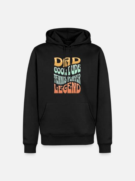Dad Tennis Player - Men’s Premium Organic Hoodie - black