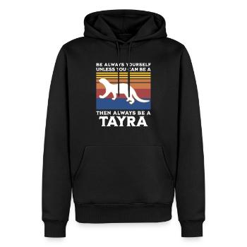 Marder Spruch - Männer Premium Bio Hoodie - Schwarz - Vorne - Nico (187cm)