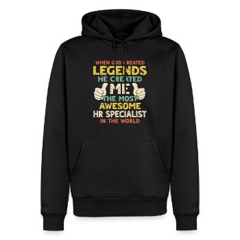 HR Spezialist - Männer Premium Bio Hoodie - Schwarz - Vorne - Nico (187cm)