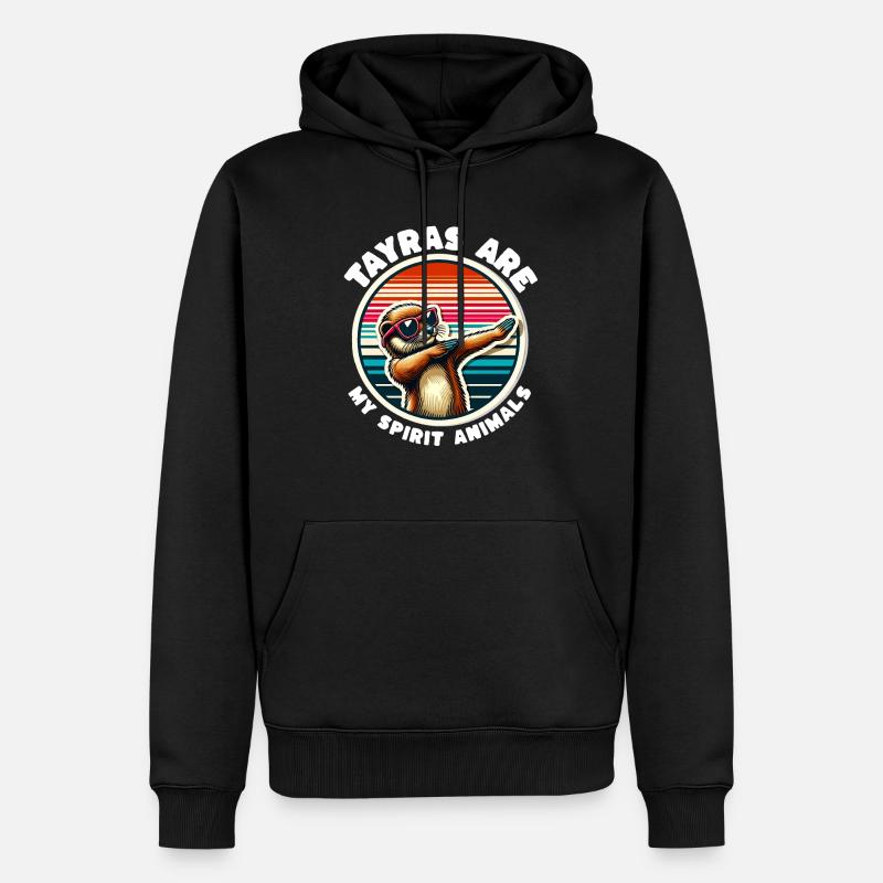 Lustige Marder Sprüche - Männer Premium Bio Hoodie - Schwarz