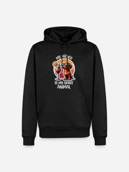 Dachshund Cocktail - Men’s Premium Organic Hoodie - black