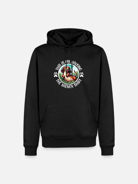 Dachshund Walk - Men’s Premium Organic Hoodie - black