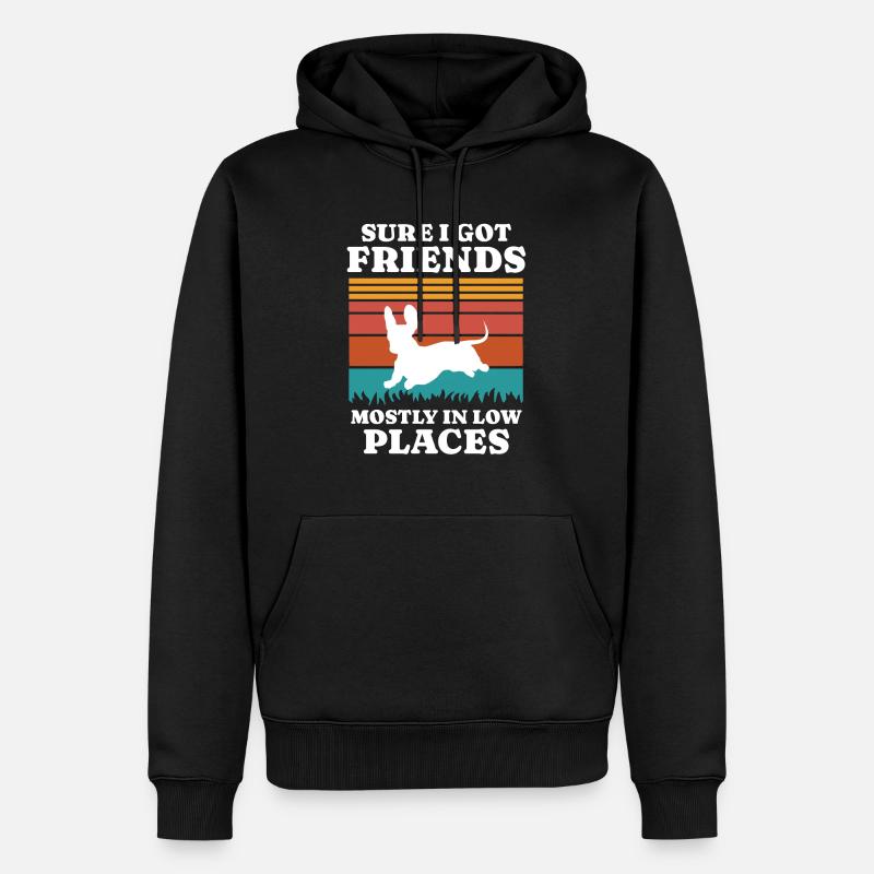 Dackel Spruch Teckel - Männer Premium Bio Hoodie - Schwarz