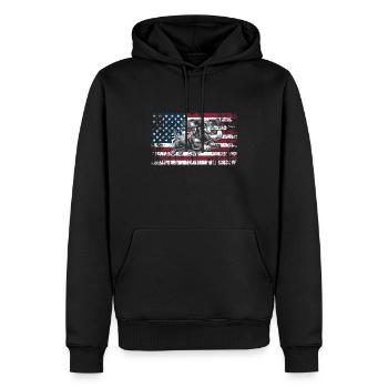 Dachshund US - Men’s Premium Organic Hoodie - black - Front - Nico (187cm)