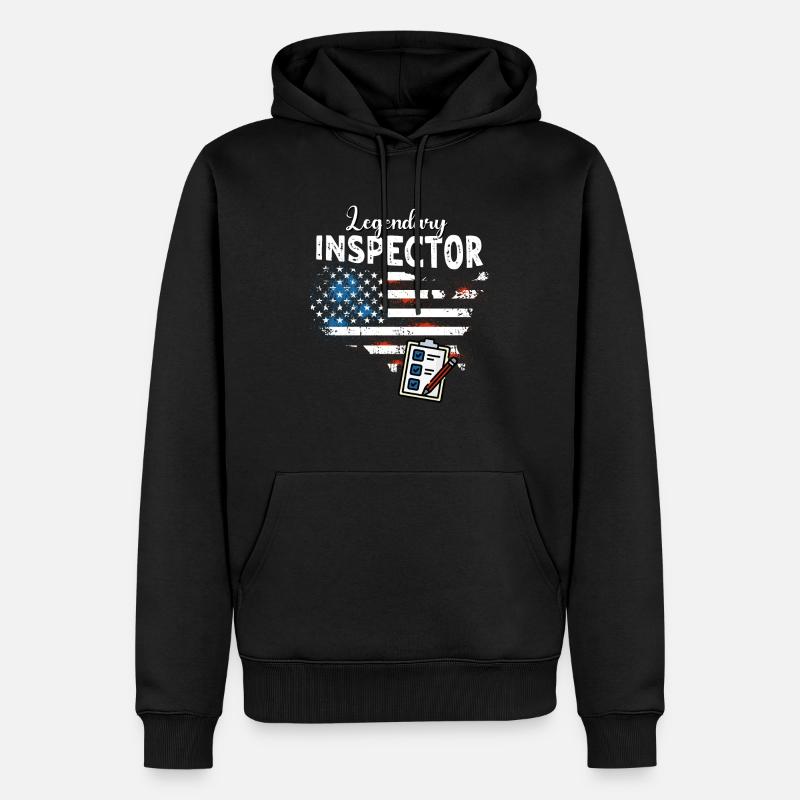 Inspektor - Männer Premium Bio Hoodie - Schwarz