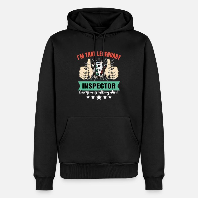 Legendärer Inspektor - Männer Premium Bio Hoodie - Schwarz