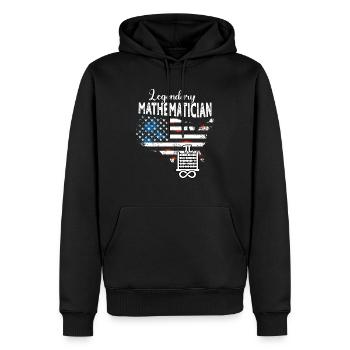 Mathematician - Men’s Premium Organic Hoodie - black - Front - Nico (187cm)