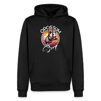 Opossum Girl - Männer Premium Bio Hoodie - Schwarz - Vorne - Nico (187cm)