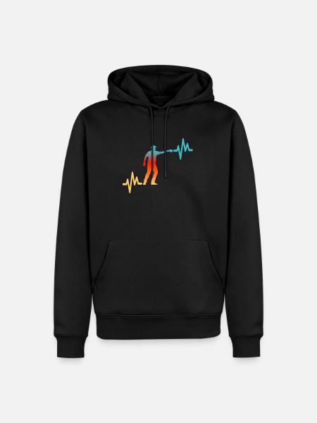 Petanque Heart Line - Men’s Premium Organic Hoodie - black