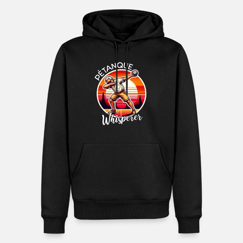 Petanque Flüsterer - Männer Premium Bio Hoodie - Schwarz