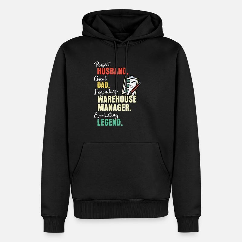 Papa directeur de camp - Sweat à capuche Premium bio Homme - noir
