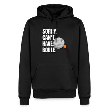 Drôle de dicton Boule - Sweat à capuche Premium bio Homme - noir - Devant - Nico (187cm)