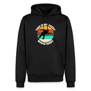 Boule - Männer Premium Bio Hoodie - Schwarz - Vorne - Nico (187cm)