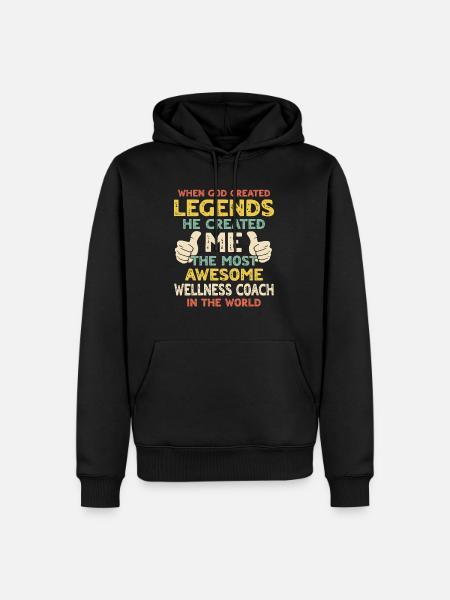 Wellness Coach - Men’s Premium Organic Hoodie - black