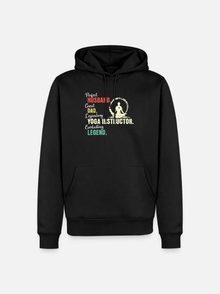Yoga Teacher Dad - Men’s Premium Organic Hoodie - black