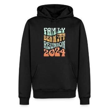 Réunion de la famille Bennett 2024 - Sweat à capuche Premium bio Homme - noir - Devant - Nico (187cm)