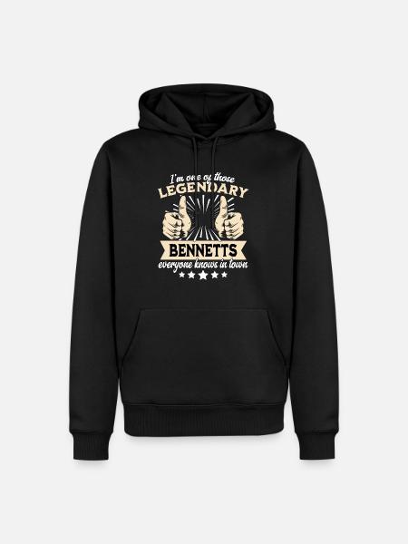 Legendary Bennett Legend - Men’s Premium Organic Hoodie - black