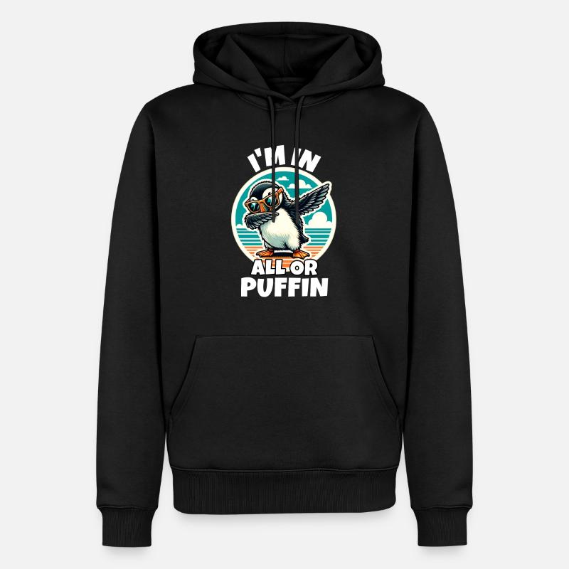 Dictons de macareux - Sweat à capuche Premium bio Homme - noir