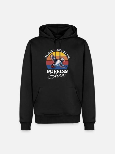 Funny puffin sayings - Men’s Premium Organic Hoodie - black