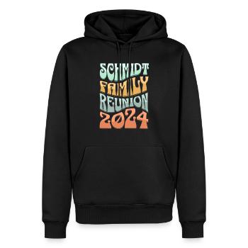 Réunion de la famille Schmidt 2024 - Sweat à capuche Premium bio Homme - noir - Devant - Nico (187cm)