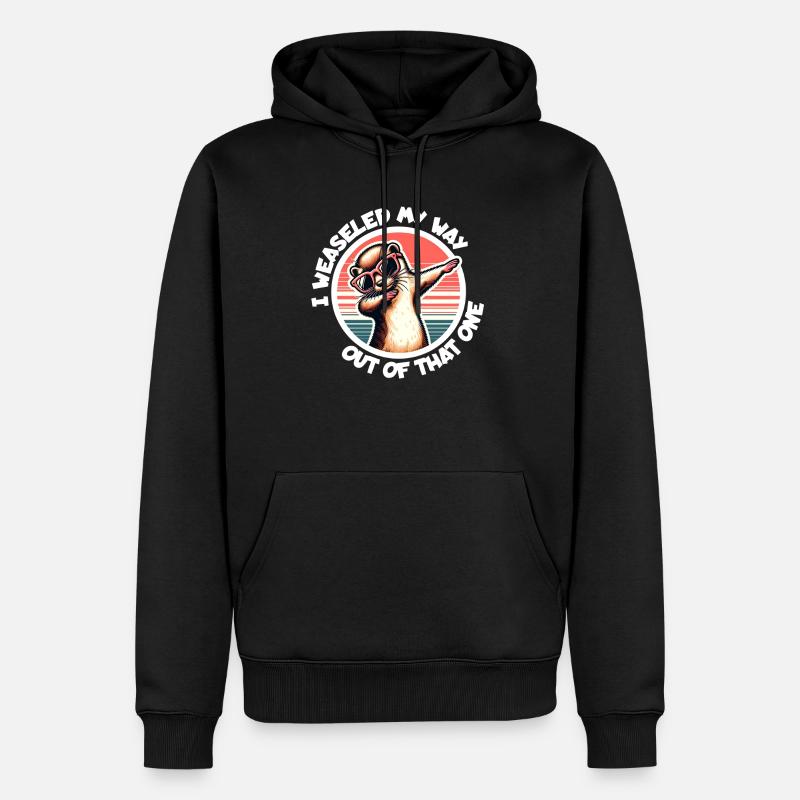 Dicton de belette - Sweat à capuche Premium bio Homme - noir