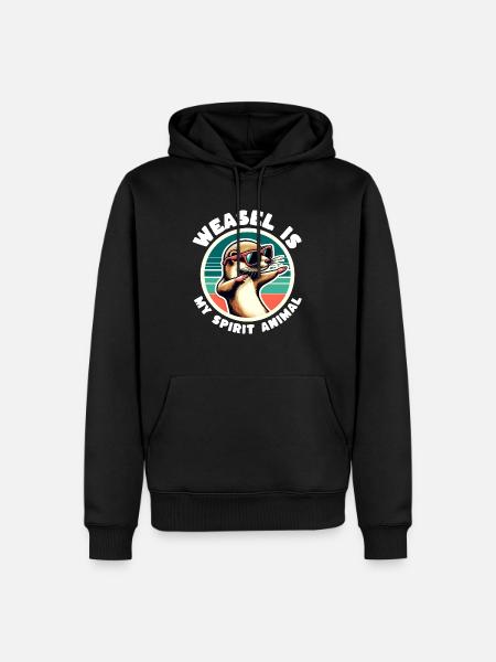 Funny Weasel Sayings - Men’s Premium Organic Hoodie - black
