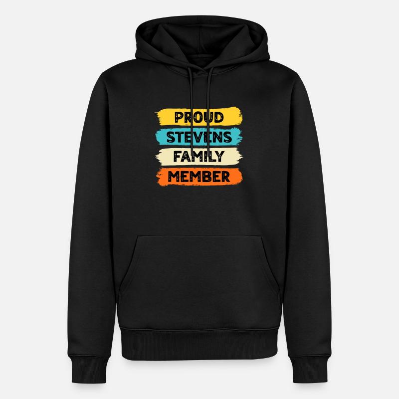 Stolzer Stevens - Männer Premium Bio Hoodie - Schwarz