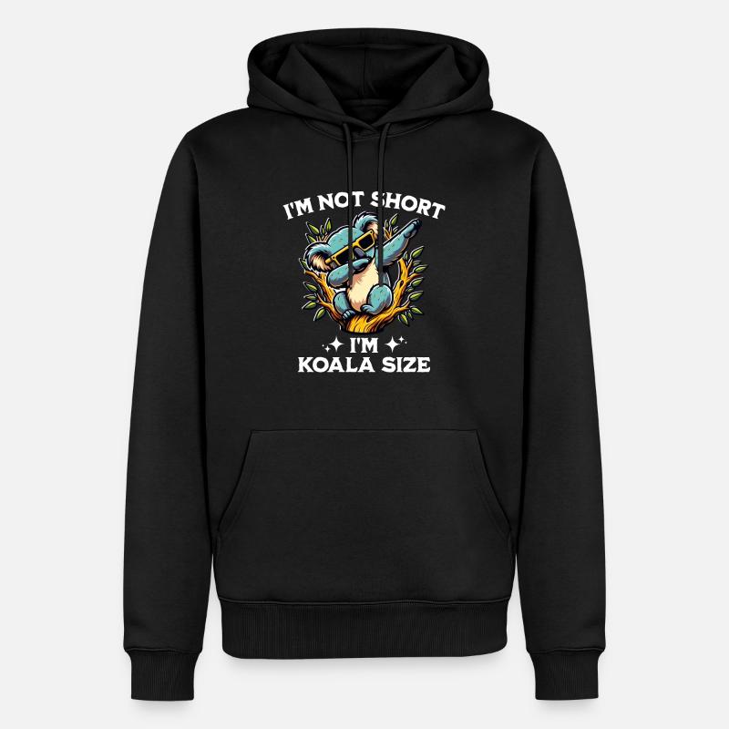 Koala Spruch - Männer Premium Bio Hoodie - Schwarz