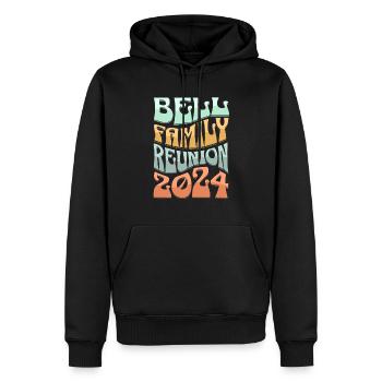 Réunion de famille Bell 2024 - Sweat à capuche Premium bio Homme - noir - Devant - Nico (187cm)