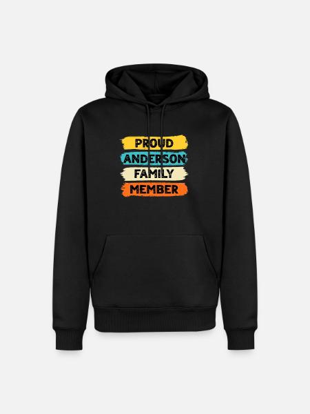 Stolzer Anderson - Männer Premium Bio Hoodie - Schwarz