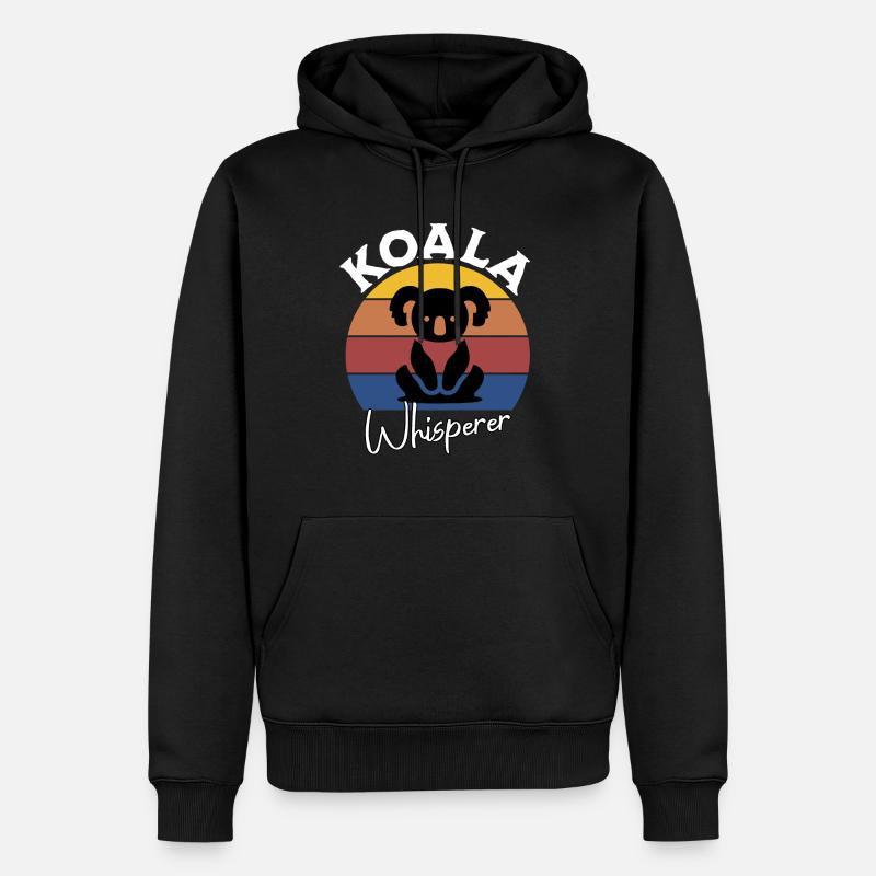 Koala Flüsterer - Männer Premium Bio Hoodie - Schwarz