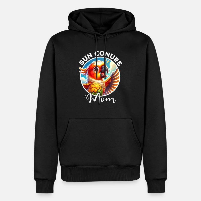 Sun Conure Mom - Männer Premium Bio Hoodie - Schwarz