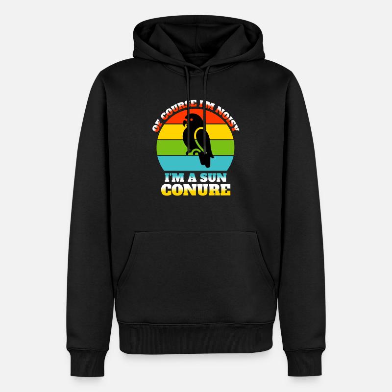 Drôles de perruches solaires - Sweat à capuche Premium bio Homme - noir