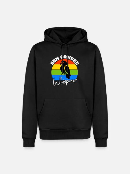 Sun Parakeet Whisperer - Men’s Premium Organic Hoodie - black