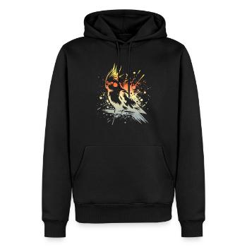 Nymphensittich Sprüche - Männer Premium Bio Hoodie - Schwarz - Vorne - Nico (187cm)
