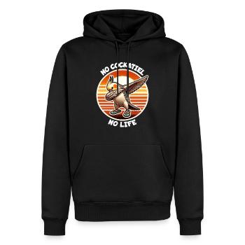 Nymphensittich Spruch - Männer Premium Bio Hoodie - Schwarz - Vorne - Nico (187cm)