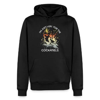 Lustige Nymphensittich Sprüche - Männer Premium Bio Hoodie - Schwarz - Vorne - Nico (187cm)