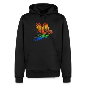 Papageie Spruch - Männer Premium Bio Hoodie - Schwarz - Vorne - Nico (187cm)