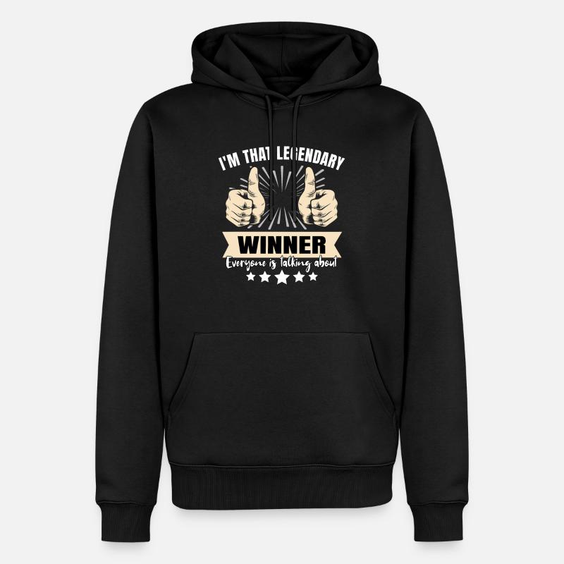 Legendärer Gewinner - Männer Premium Bio Hoodie - Schwarz