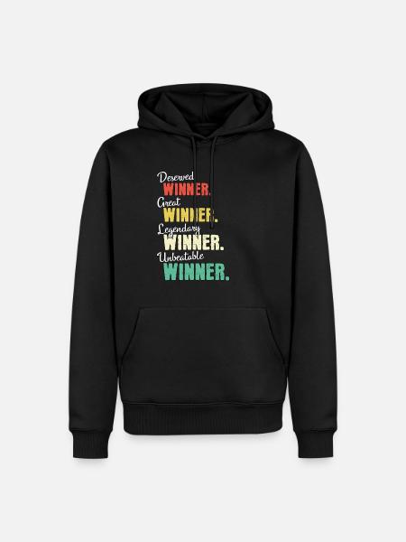 Winner - Men’s Premium Organic Hoodie - black
