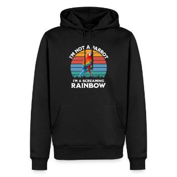 Papageie Spruch - Männer Premium Bio Hoodie - Schwarz - Vorne - Nico (187cm)