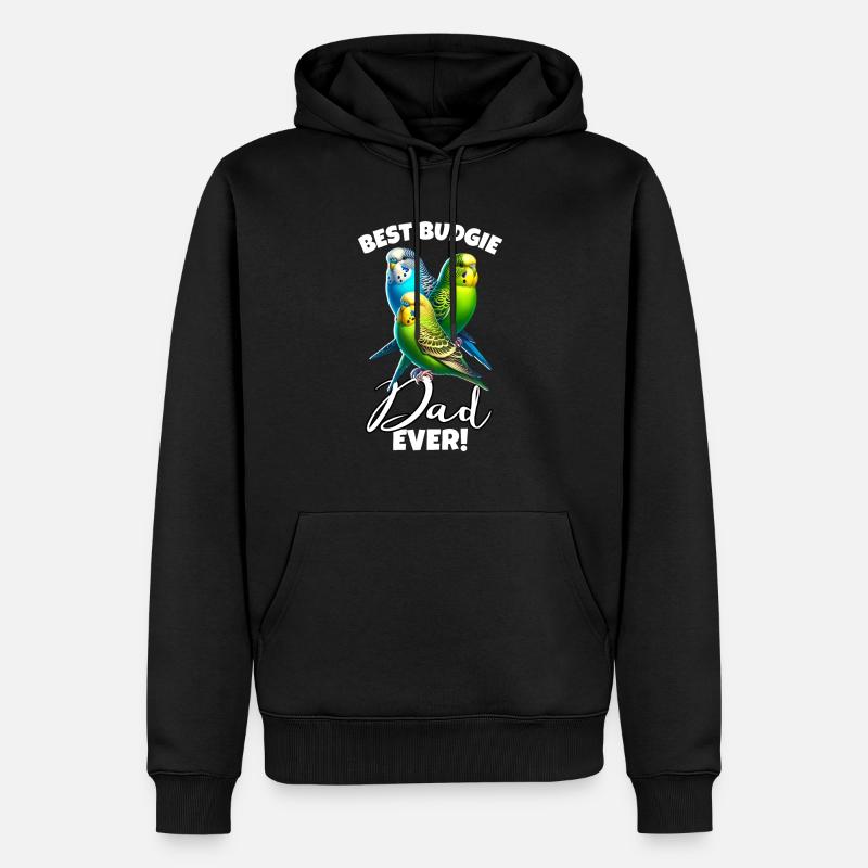 Meilleure perruche perruche Papa - Sweat à capuche Premium bio Homme - noir