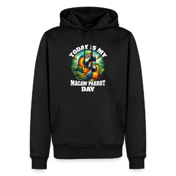 Papageie Sprüche - Männer Premium Bio Hoodie - Schwarz - Vorne - Nico (187cm)