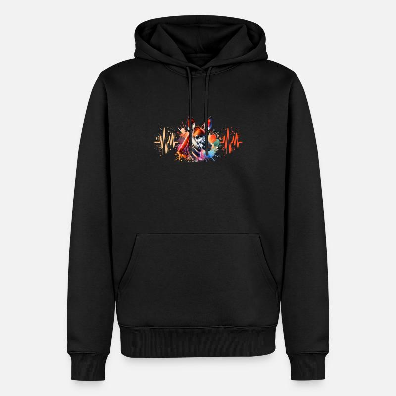 Okapi Cardio - Männer Premium Bio Hoodie - Schwarz