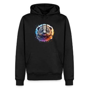 Marderbär Binturong - Männer Premium Bio Hoodie - Schwarz - Vorne - Nico (187cm)