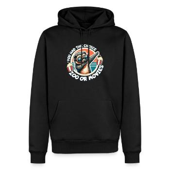 Marderbär Spruch - Männer Premium Bio Hoodie - Schwarz - Vorne - Nico (187cm)