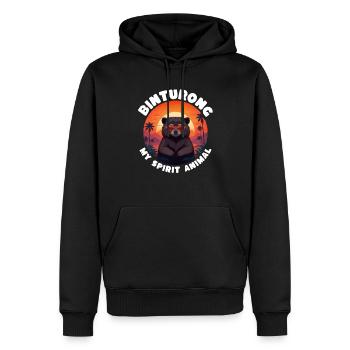 Lustige Marderbär Sprüche - Männer Premium Bio Hoodie - Schwarz - Vorne - Nico (187cm)