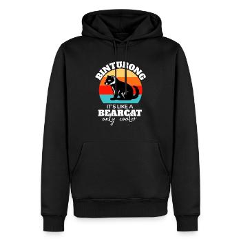 Lustige Marderbär Sprüche - Männer Premium Bio Hoodie - Schwarz - Vorne - Nico (187cm)