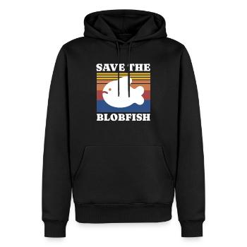 Save Blobfish - Männer Premium Bio Hoodie - Schwarz - Vorne - Nico (187cm)